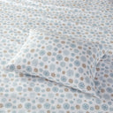 Cozy Cotton Flannel - Twin Sheet Set - Tan / Blue Snowflakes