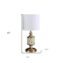Bedside Table Lamp With White Drum Shade - Gold