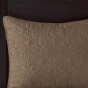 Quebec - King Reversible Coverlet Set - Mocha
