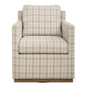 Basie - Casual Linen Swivel Chair - White - Uttermost - Swivel Chairs - Elite Enclave Home