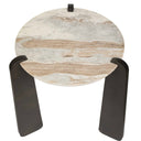 Talud - Modern Marble Side Table - Bronze / Gray - Uttermost - Side Tables - Elite Enclave Home