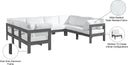 Nizuc - Outdoor Patio 8 Piece Modular Sectional With Gray Frame