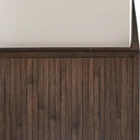 Rattan Lantern Floor Lamp With Long White Rectangular Shade - Brown / White - HomeRoots - Floor Lamps - Elite Enclave Home
