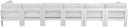 Nizuc - Outdoor Patio 6 Seat Modular Sofa With White Frame - Meridian Furniture - Stationary Sectionals- Elite Enclave Home