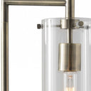 Novelty With Clear Cylinder Shade - Brass