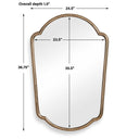 Naomi - Mirror - Antique Brass
