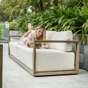 Remsen - Outdoor Sofa - White / Brown