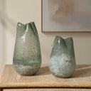 Chianti - Seeded Glass Vases (Set of 2) - Blue / Green - Uttermost - Vases & Jars - Elite Enclave Home