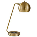Metal Desk Table Lamp With Gold Shade - Gold