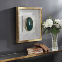 Keeva - Agate Stone Shadow Box - Gold