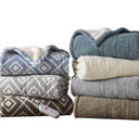 Amira - Dream Soft Heated Throw - Blue Geo - Sharper Image - Heated Throws - Elite Enclave Home