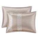 Ava - King 7 Piece Comforter Set - Taupe