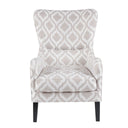 Arianna - Swoop Wing Chair - Gray / White - Madison Park - Wingback Chairs - Elite Enclave Home