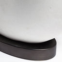 Geometric Table Lamp With Gray Shade - White