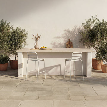 Kade - Outdoor Bar Stool (Set of 2) - White