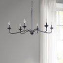 Brighton - 6 - Light Farmhouse Chandelier - Matte Black - INK+IVY - Chandeliers - Elite Enclave Home