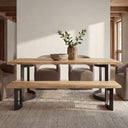 Bent - Bench Small - Oak / Natural - Moe's Home Collection - Dining Benches - Elite Enclave Home