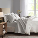 3M Microcell - Luxurious Brushed Microfiber Deep Pocket Sheet Set - Gray