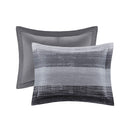Saben - King 9 Piece Comforter Set With Bed Sheets - Black