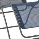 27" Metal Outdoor Zero Gravity Chair With Blue Cushion - Blue