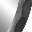 Scalloped - Edge Round Mirror - Black