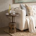 Amira - Large Round Accent Table - Dark Brown - Classic Home - Accent Tables - Elite Enclave Home