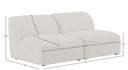 Miramar - 2 Seat Armless Modular Sofa - Meridian Furniture - Stationary Sectionals - Elite Enclave Home