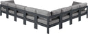 Nizuc - Outdoor Patio 8 Piece Modular Sectional With Gray Frame