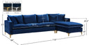 Naomi - Reversible Sectional - Meridian Furniture - Stationary Sectionals - Elite Enclave Home