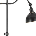 Adjustable Traditional Shaped Floor Lamp With Black Dome Shade - Bronze - HomeRoots - Floor Lamps - Elite Enclave Home