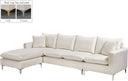 Naomi - Reversible Sectional - Meridian Furniture - Stationary Sectionals - Elite Enclave Home