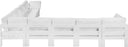 Nizuc - Outdoor Patio 9 Piece Modular Sectional With White Frame - Meridian Furniture - Stationary Sectionals- Elite Enclave Home