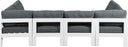 Nizuc - Outdoor Patio 6 Piece Modular Sectional With White Frame