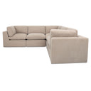 Cates - Classic L Modular Sectional - Pebble - Moe's Home Collection - Stationary Sectionals - Elite Enclave Home