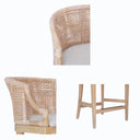 Playa - Handcrafted Rattan Counter Stool - Natural Whitewash