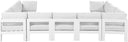 Nizuc - Outdoor Patio 9 Piece Modular Sectional With White Frame - Meridian Furniture - Stationary Sectionals- Elite Enclave Home
