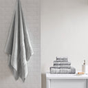 Adrien - 6 Piece Towel Set - Silver - Madison Park Essentials - Towel Sets - Elite Enclave Home