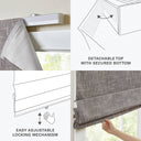 Quincy - 33x64" Total Blackout Cordless Roman Shade - Gray - Madison Park - Curtains & Drapes - Elite Enclave Home