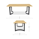 Bent - Dining Table Extra Small - Oak / Natural - Moe's Home Collection - Dining Tables - Elite Enclave Home