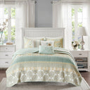 Willa - 6 Piece Reversible Coverlet Set - Green