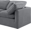 Indulge - Velvet 4 Piece Modular Sectional - Meridian Furniture - Stationary Sectionals - Elite Enclave Home