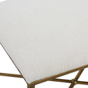 Avenham - Small Framed Bench - Gold & White
