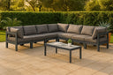 Nizuc - Outdoor Patio 7 Piece Modular Sectional With Gray Frame - Meridian Furniture - Stationary Sectionals- Elite Enclave Home