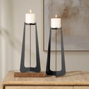 Columnar - Candleholders (Set of 2) - Black - Uttermost - Candles & Holders - Elite Enclave Home
