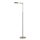 Adjustable Swing Arm Floor Lamp - Nickel - HomeRoots - Floor Lamps - Elite Enclave Home
