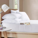 Microfiber - Sheet Set With Side Storage Pockets - White