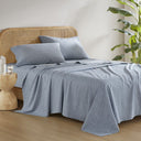 Cotton 144TC - King Printed Sheets - Diamond Blue - 510 Design - Bedding Sets - Elite Enclave Home
