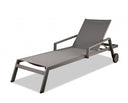 Modern Aluminum Chaise Lounges (Set of 2) - Taupe