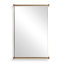 Scroll - Rectangular Mirror - Brass / Gold