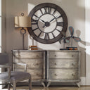 Uttermost Ronan Wall Clock – dark rustic bronze frame with rust gray accents 
